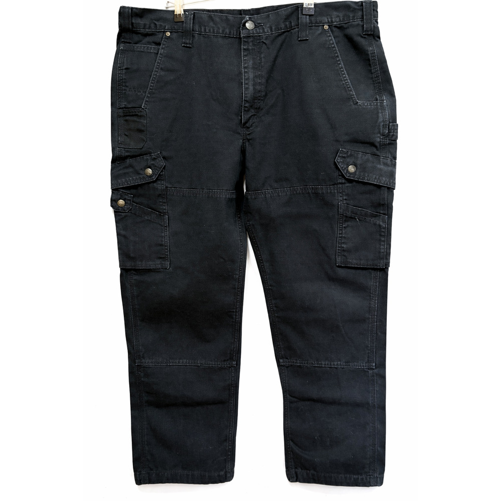 Carhartt Duck Canvas Black Double Knee Work Pants Mens 40x30 Measures 38x29